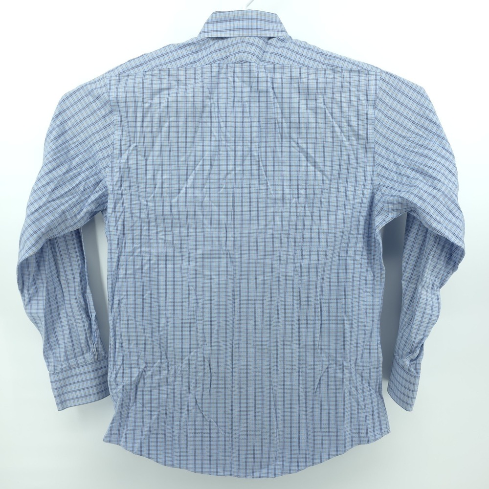 Brooks‎ Brothers Regent Dress Shirt Mens 15.5-34 Blue Plaid Check Supima Cotton - Picture 4 of 7